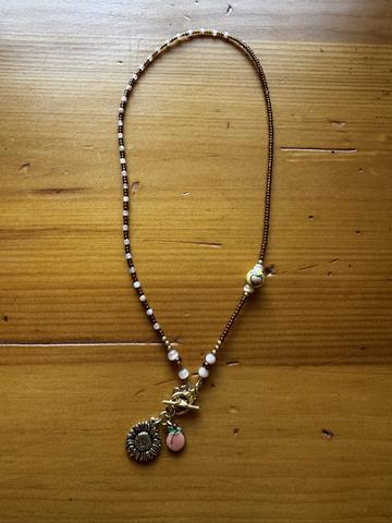 Sunflower Beaded Necklace