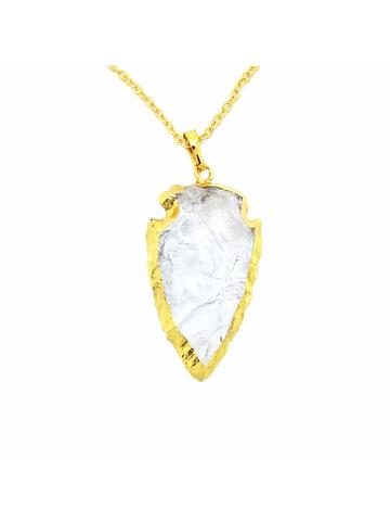 Quartz Arrowhead Gold Necklace
