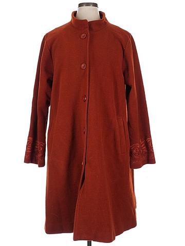 Embroidered Wool Coat