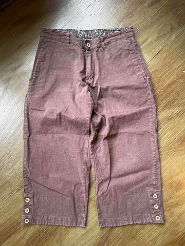 Cropped hemp blend pants