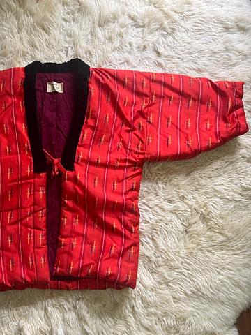 Vintage Red Quilted Kimono