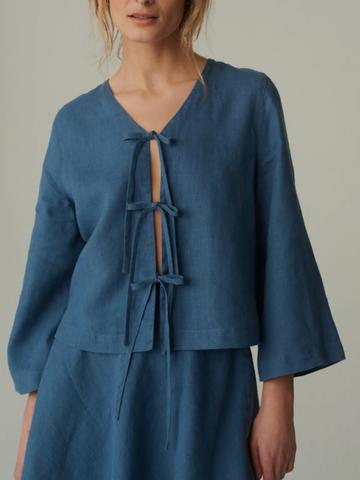 Marina Linen Tie Top