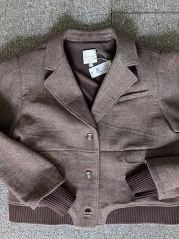 Herringbone bomber jacket