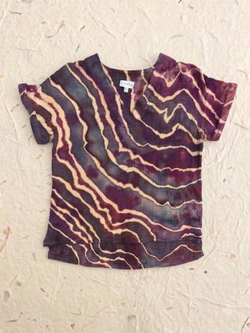 Ice Dyed Cotton Gauze Oversized Wonderly Top