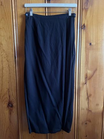 Black Wrap Maxi Skirt