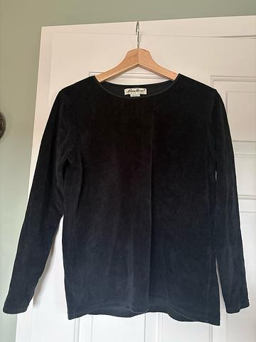 vintage corduroy black top
