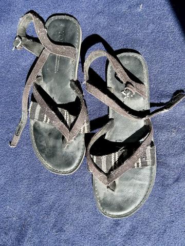 Black gladiator sandals