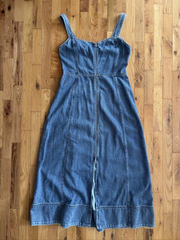 Denim overall dress
