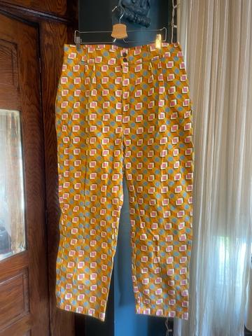 Addison Tapered Jeans - Yellow Print