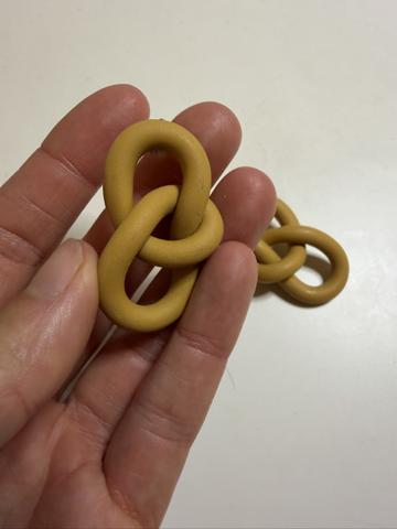 mustard knot earrings