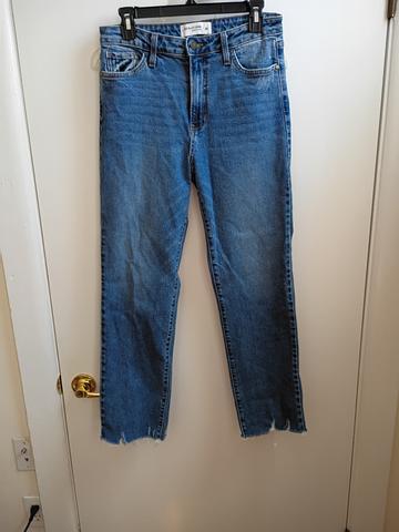 Distressed Straight-Leg Jeans