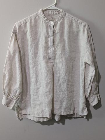 undyed linen shirt