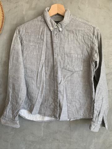 Gauze crop button up