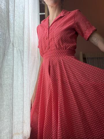 Polka dot shirt dress