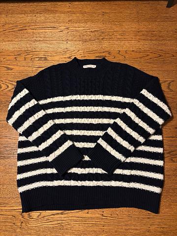 Ina Striped Cable Sweater