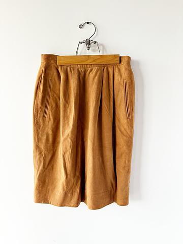 Suede Pencil Skirt