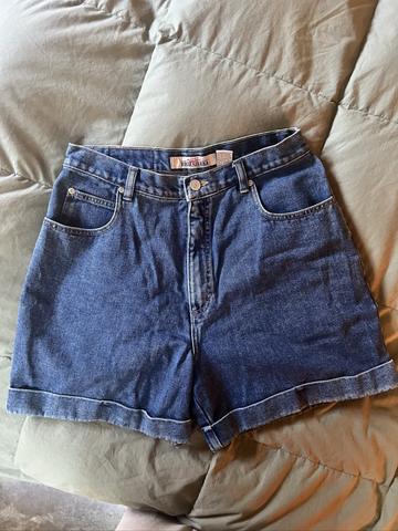 High-rise cuffed shorts