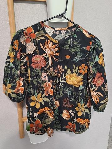 Black Floral Anthea Blouse size 10