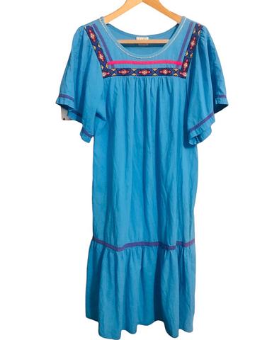 Patio Dress In Blue From The 1970’s-1980’s