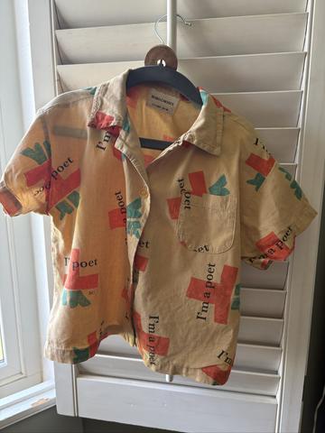 I am a Poet button-up