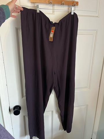 Purple silk pants