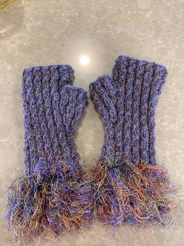 Handmade fingerless gloves
