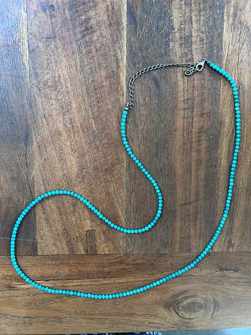 Turquoise strand necklace / wrap bracelet