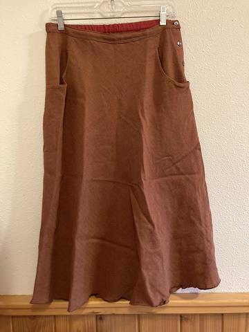 Twill wool blend skirt