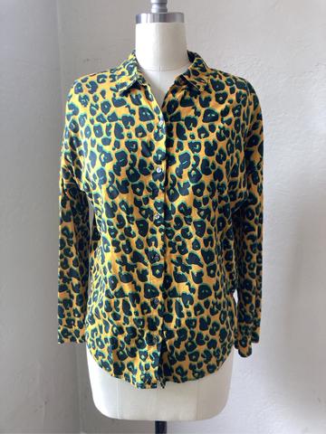 Leopard button up