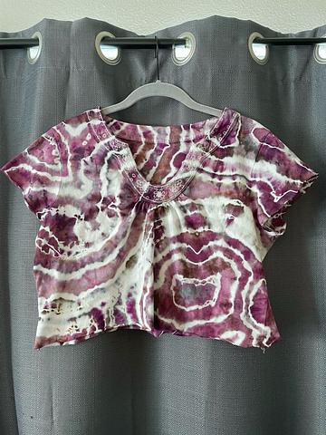 Burgundy geode babydoll crop