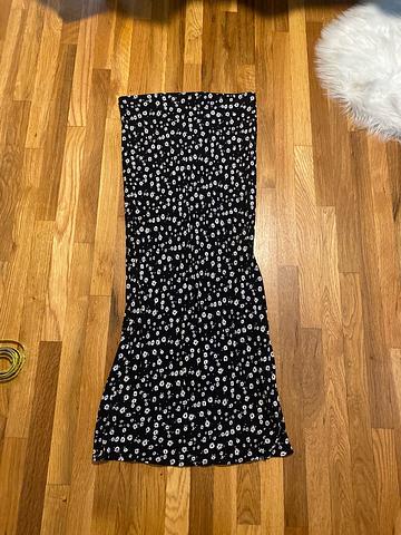 Black floral skirt