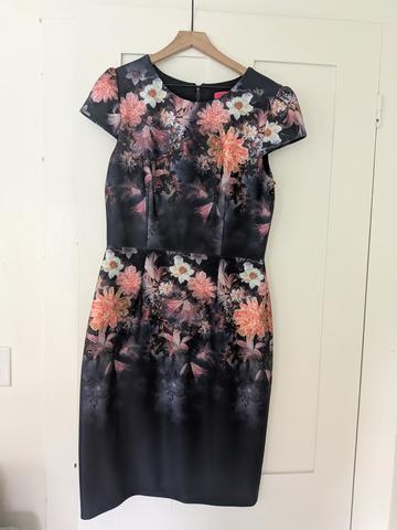 Cap sleeve, high waist dress