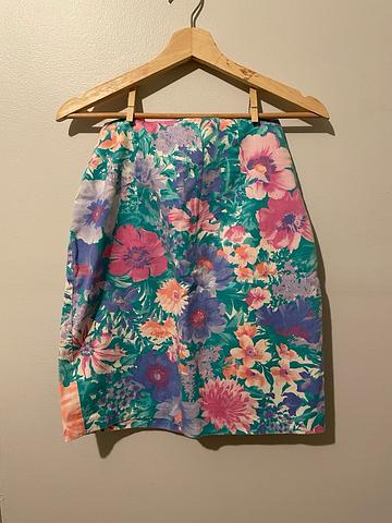 90s Floral Pencil Skirt