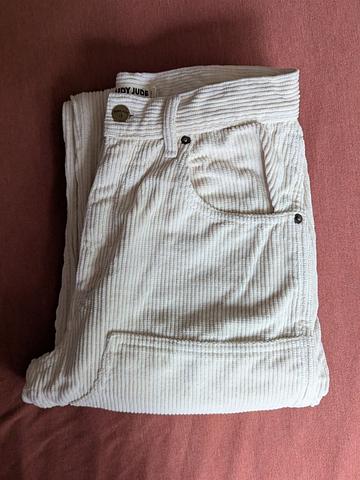 utility jeans in natural corduroy