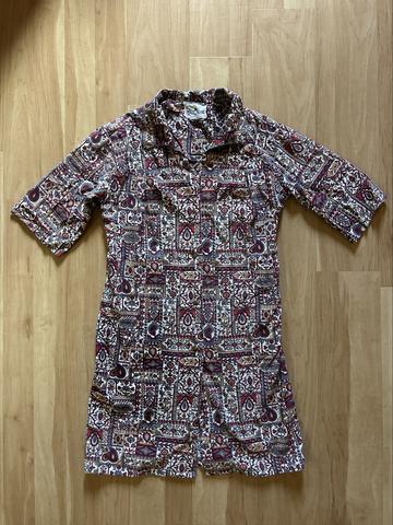 1970s Vintage Button Down Shirt Dress