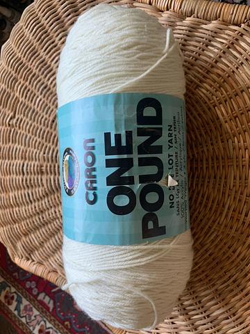 One pound off white yarn