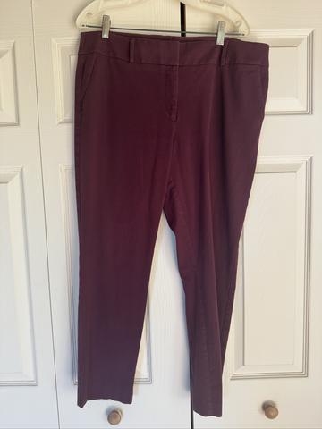 Straight leg purple trousers