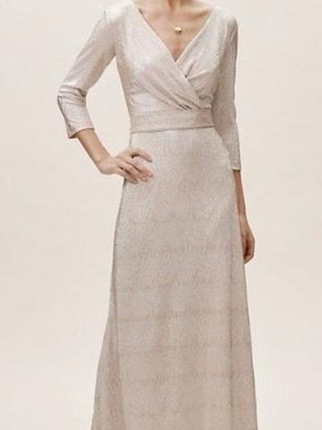 Deirdre rose gold metallic maxi dress