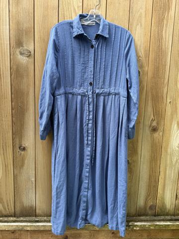 Linen life indigo cotton linen dress
