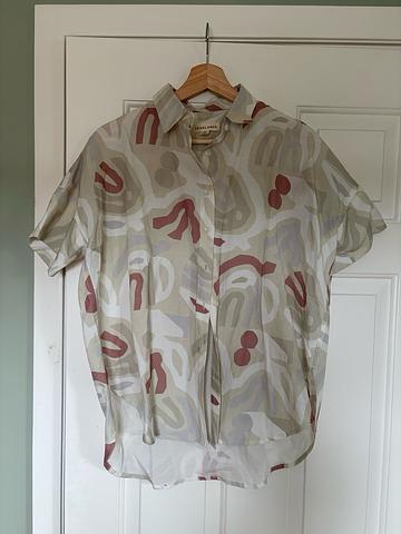 Berenice Print Box Short Sleeve Top