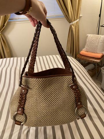 Woven shoulder bag