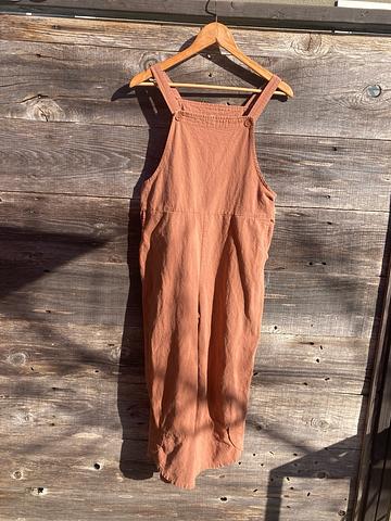 Linen+Cotton overalls S