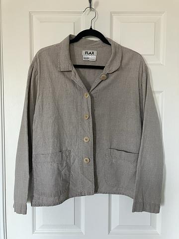 Flax linen chore shirt/jacket