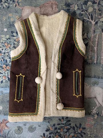 Leather Folk Vest