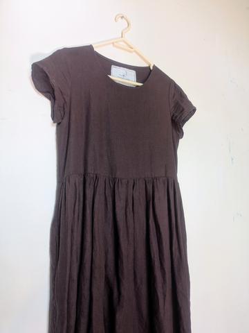 Smock Dress - Maxi length in Espresso