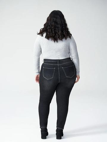 Seine 27” jeans, distressed black (Universal Standard)
