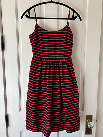 Red and Black Striped Dress