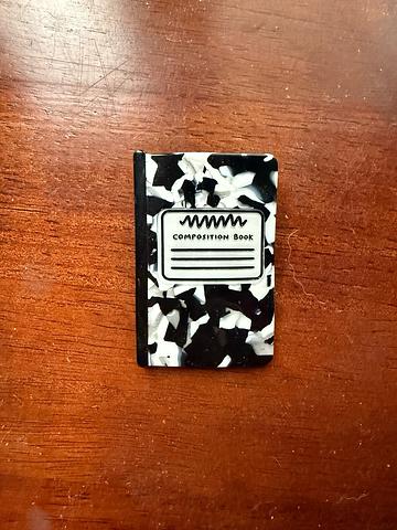 Composition Book Hair Clip
