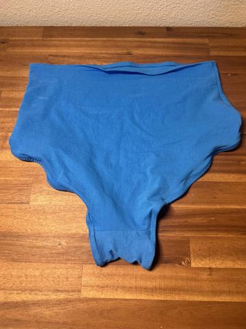 High waisted cotton blue panties