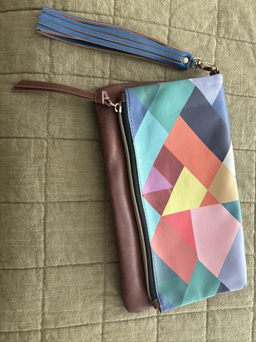 Colorful geometric clutch